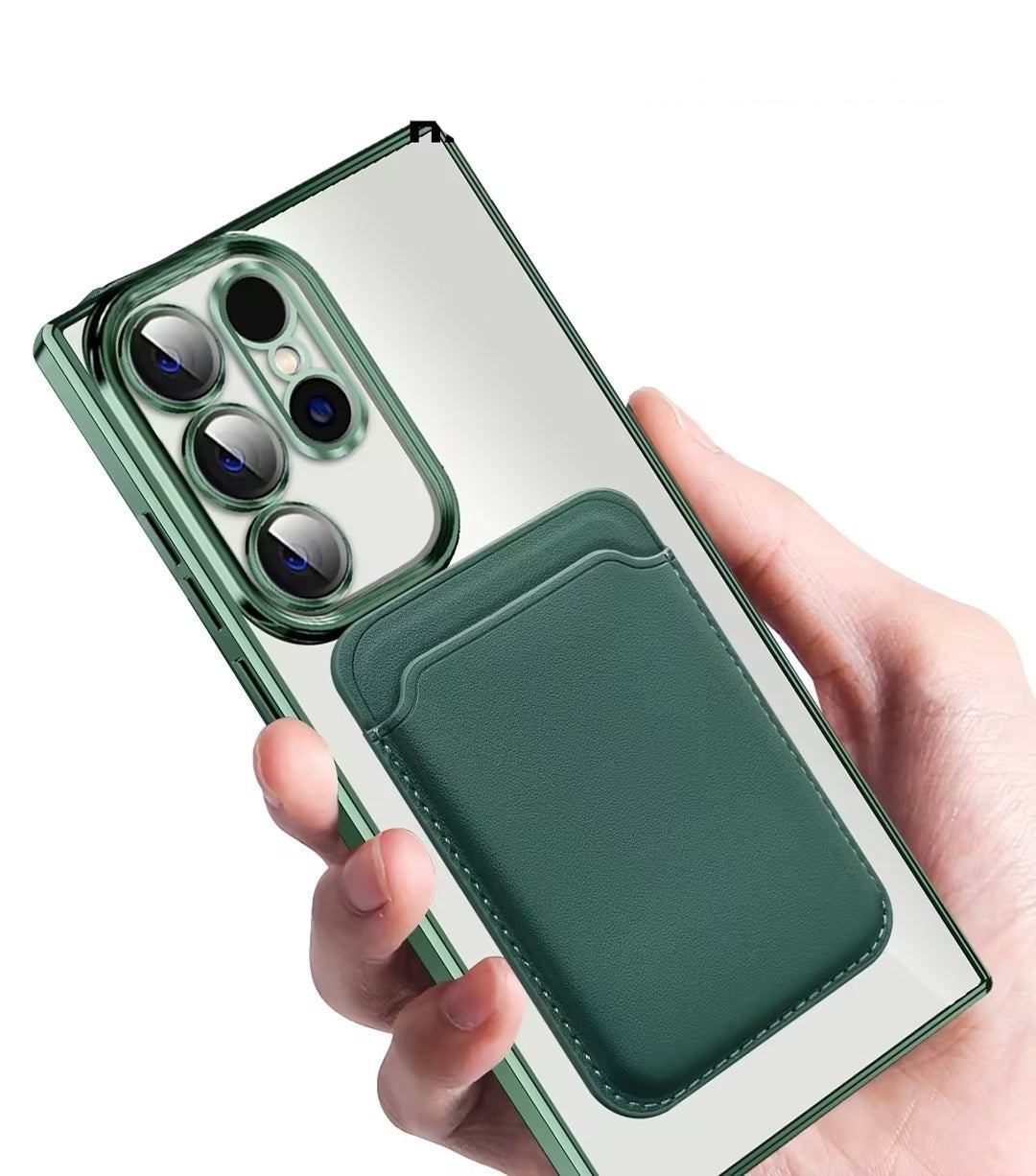 Electroplating Magnetic Card Holder Mobile Phone