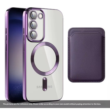 Electroplating Magnetic Card Holder Mobile Phone