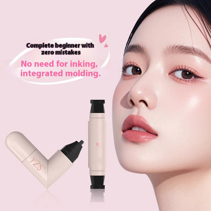 Vattentät, smetar inte ut, exakt kontur, naturlig, långvarig, integrerad, dubbelhövdad eyeliner, stämpelpenna