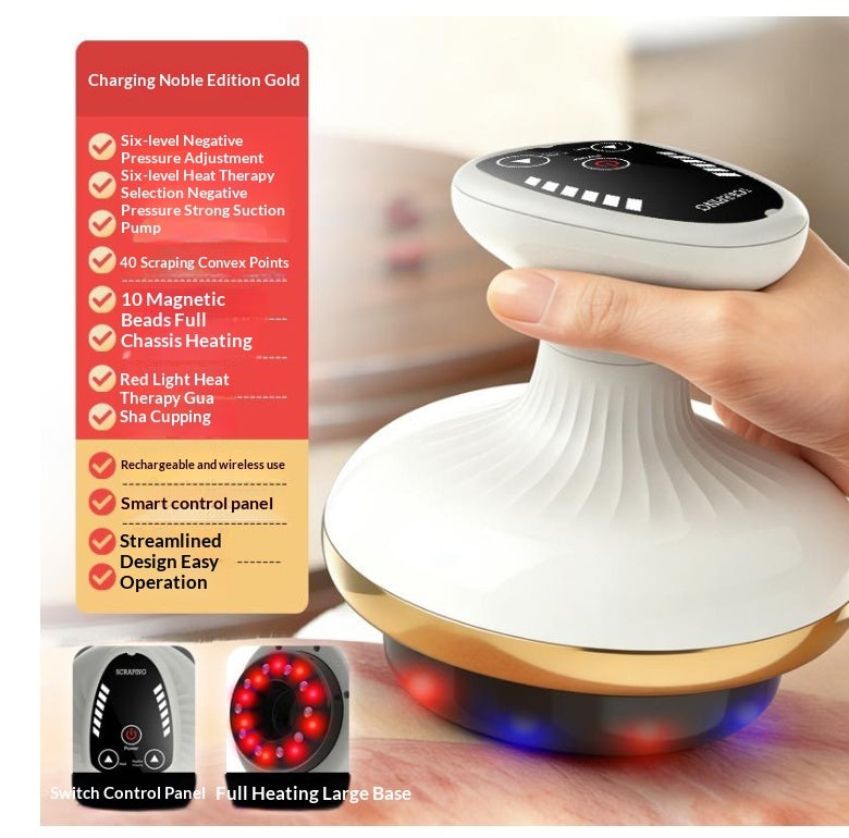 Elektrisk Gua Sha-bräda, skönhetsmassageapparat, koppningsapparat, elektrisk meridianborste, magmassage för hemmabruk, Gua Sha-bräda, massageapparat