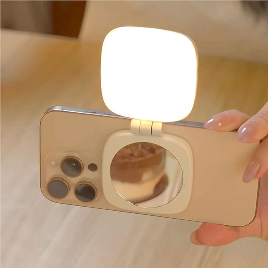 Uppladdningsbar LED-selfielampa med magnetfäste