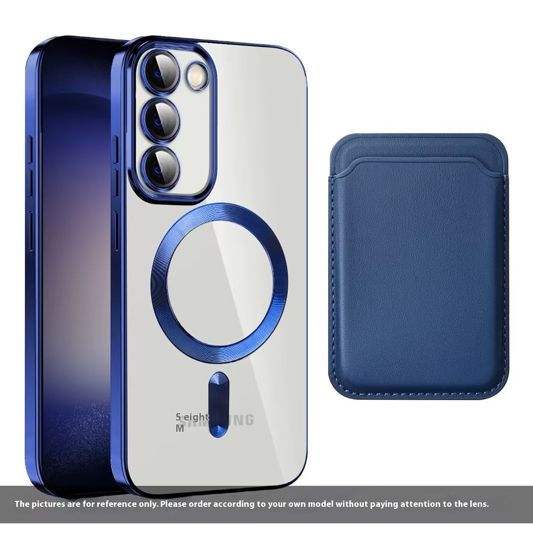 Electroplating Magnetic Card Holder Mobile Phone