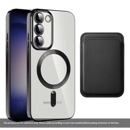 Electroplating Magnetic Card Holder Mobile Phone