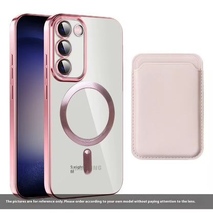 Electroplating Magnetic Card Holder Mobile Phone