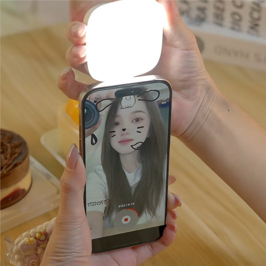 Uppladdningsbar LED-selfielampa med magnetfäste