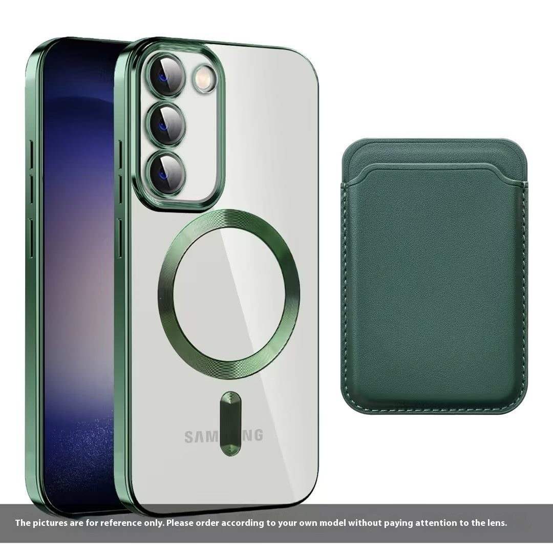 Electroplating Magnetic Card Holder Mobile Phone
