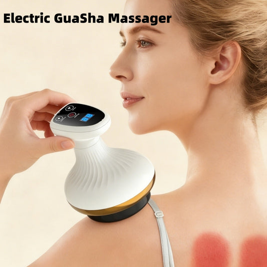 Elektrisk Gua Sha-bräda, skönhetsmassageapparat, koppningsapparat, elektrisk meridianborste, magmassage för hemmabruk, Gua Sha-bräda, massageapparat