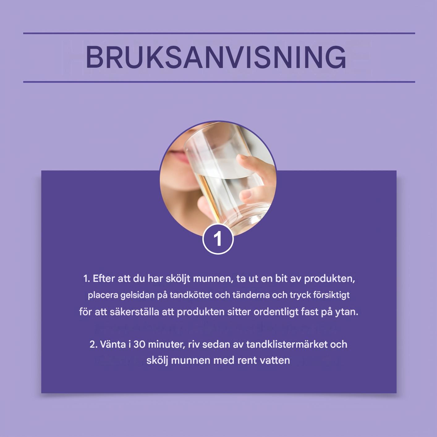 Tandblekningsremsor Lila tandremsor